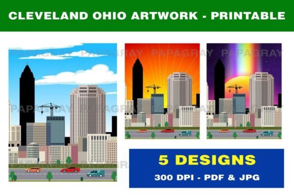 Download Cleveland Ohio Skyline - Printable Art - Print Collection