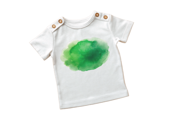 Download Organic Green Watercolor Ink Blotch - Green Collection