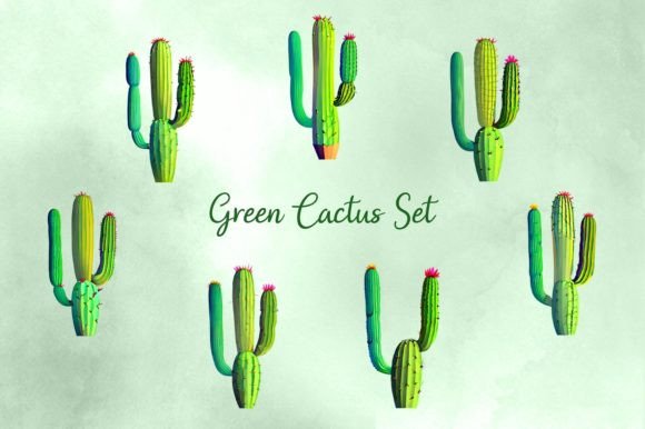 Download Green Cactus Set - Green Collection