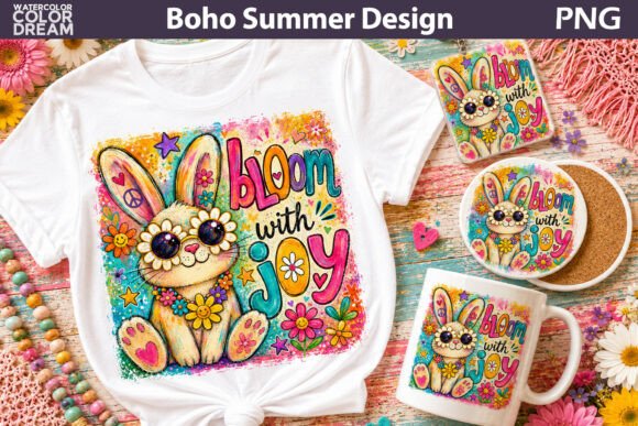 Download Bunny Boho Summer Illustration - Boho summer Collection