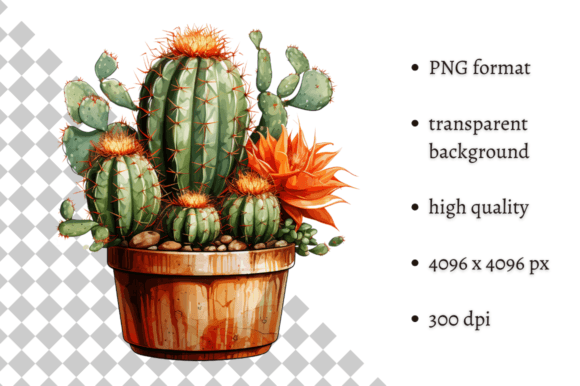 Download Potted Cactus PNG Illustration - Cactus png Collection