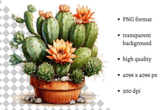 Download Potted Cactus PNG Illustration - Cactus png Collection